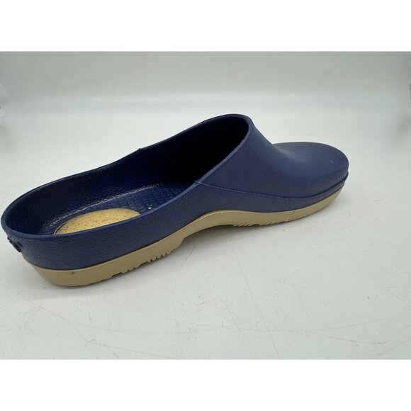 Lacrosse Unisex Slip On Super Birki Clog Shoes Size 8 Blue Beige Casual Footbed - Picture 7 of 12